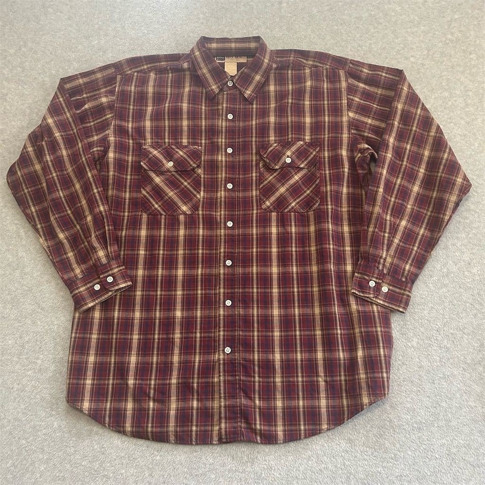 Vintage JC Penney‎ Big Mac Shirt Mens Extra Large Flannel Plaid 90s Pearl Snap